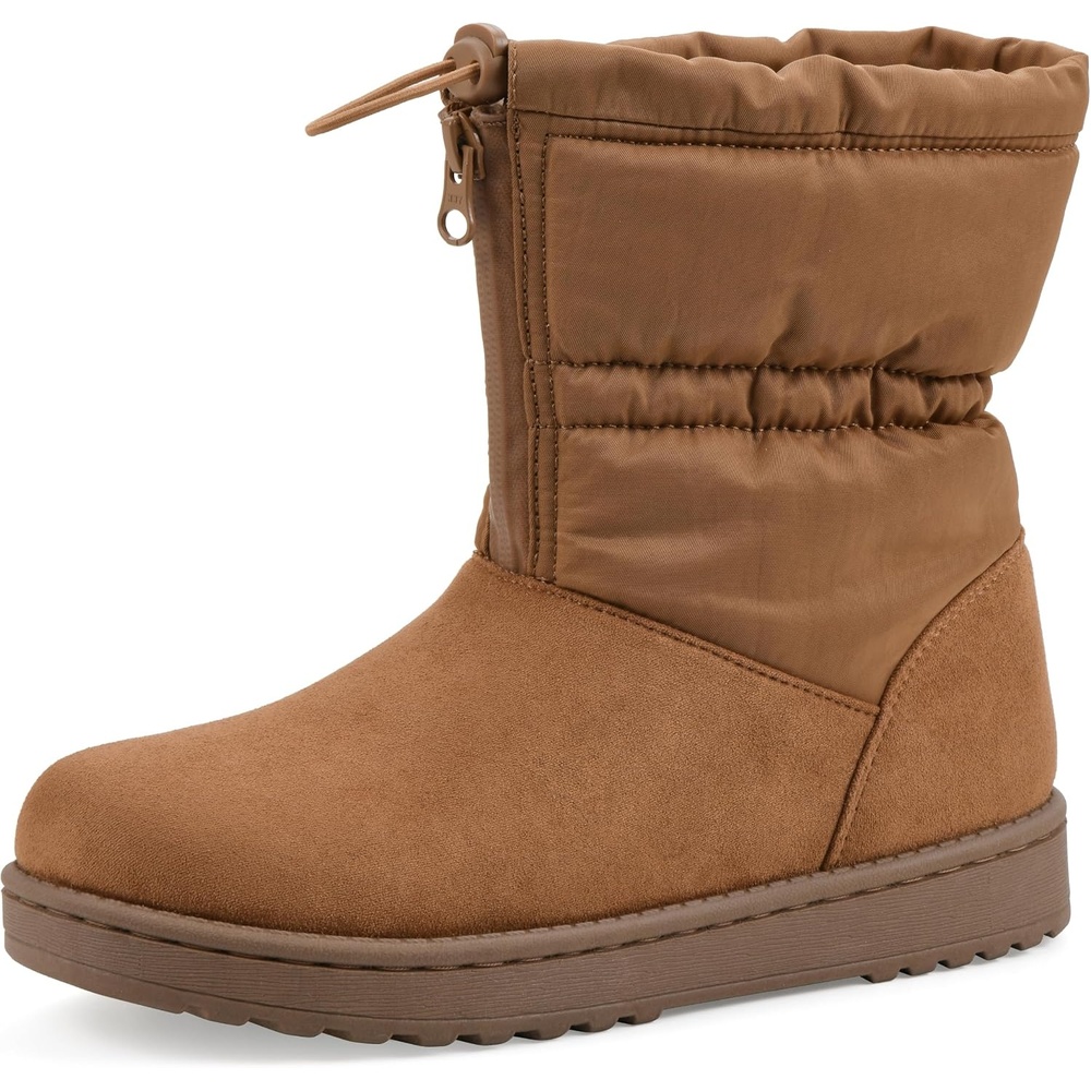 image:imageWHITE MOUNTAIN Womens Issy Faux FurLined Mid Shaft BootieChestnut Fabric