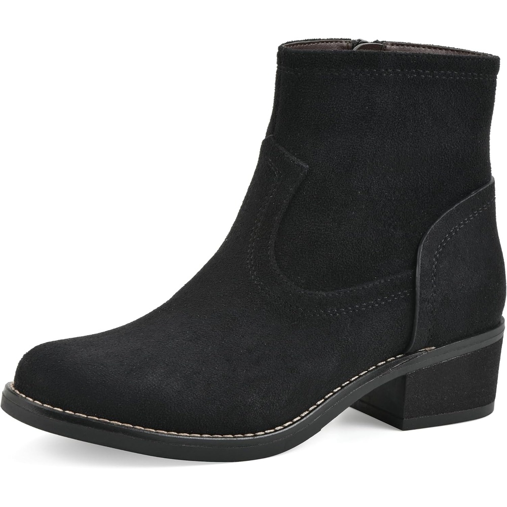 image:imageWHITE MOUNTAIN Womens Meringue Western Ankle BootieBlack Fabric