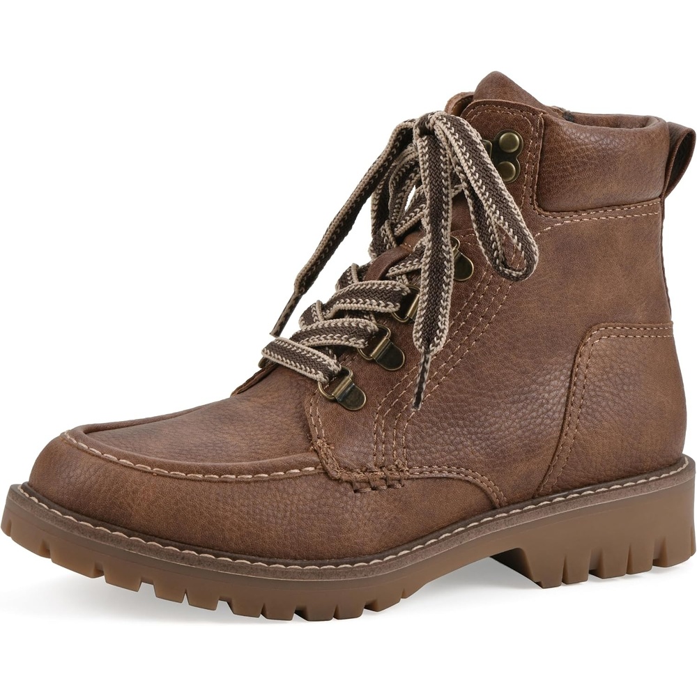 image:imageWHITE MOUNTAIN Womens Parcels City Hiker Ankle BootieChestnut Pebble Smooth