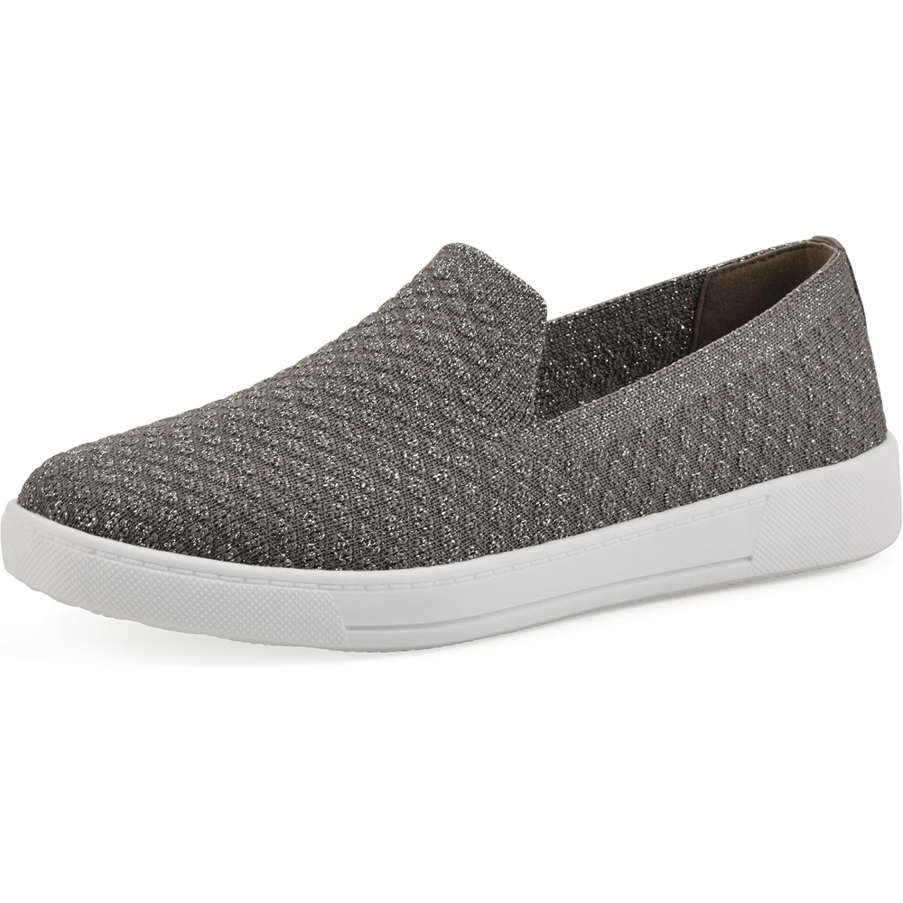 image:imageWHITE MOUNTAIN Womens Upstay Knit SlipOn SneakerPewter Fabric