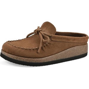 WHITE MOUNTAIN Women’s Bayhead Moc-Toe Footbed Clog(New Chestnut Suede)