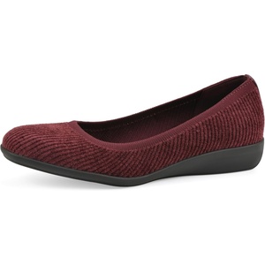 WHITE MOUNTAIN Women’s Florian Knit Ballet Flat(Burgundy Corduroy Fabric)