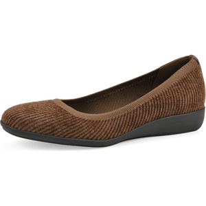 WHITE MOUNTAIN Women’s Florian Knit Ballet Flat(Pecan Corduroy Fabric)
