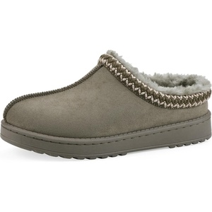 WHITE MOUNTAIN Women’s Icebin Faux Fur Slipper Clog(New Moss)