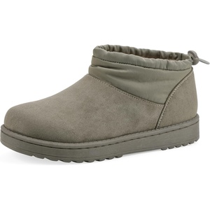 WHITE MOUNTAIN Women’s Idle Faux Fur-Lined Mini Bootie(New Moss Fabric)