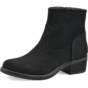WHITE MOUNTAIN Women’s Meringue Western Ankle Bootie(Black Fabric)
