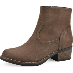 WHITE MOUNTAIN Women’s Meringue Western Ankle Bootie(Mocha Fabric)