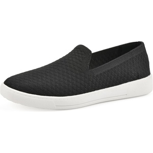 WHITE MOUNTAIN Women’s Upstay Knit Slip-On Sneaker(Black Fabric)