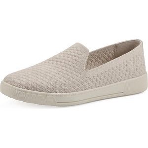 WHITE MOUNTAIN Women’s Upstay Knit Slip-On Sneaker(Taupe Fabric)