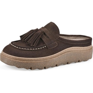 WHITE MOUNTAIN Women’s Vailing Penny Loafer-Style Platform Footbed Clog(Coco Brown Suede)