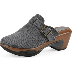 WHITE MOUNTAIN Women’s Vias Platform Clog(Blue Steel Fabric)
