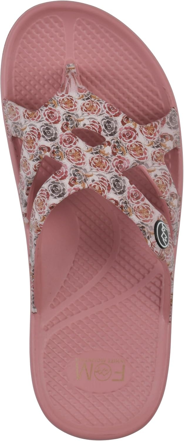 image:imageMountain Fom Recovery Womens Rip Cushioned SandalBlush Floral Print