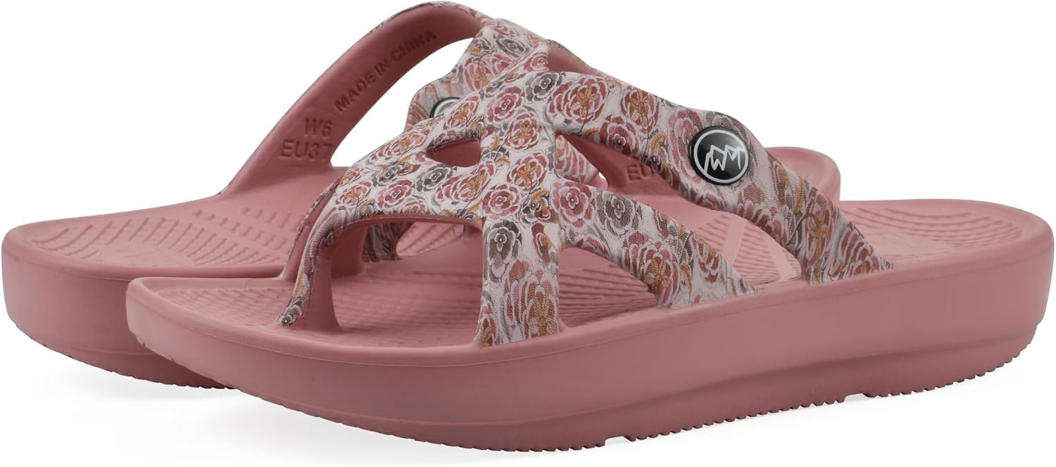 image:imageMountain Fom Recovery Womens Rip Cushioned SandalBlush Floral Print