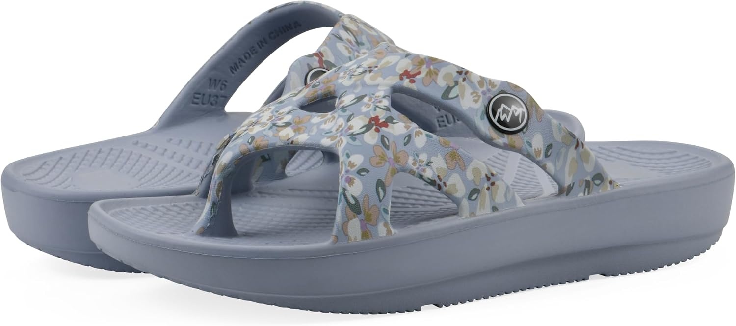 image:imageMountain Fom Recovery Womens Rip Cushioned SandalLtblue Floral Print