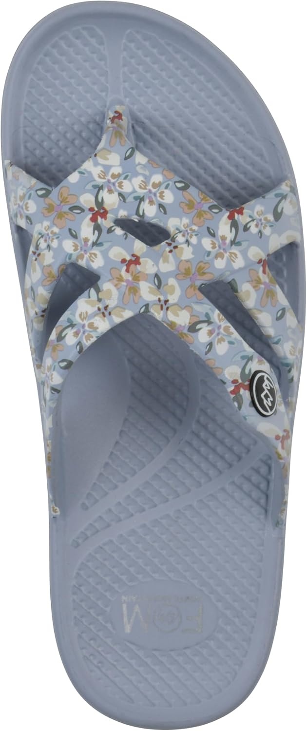 image:imageMountain Fom Recovery Womens Rip Cushioned SandalLtblue Floral Print
