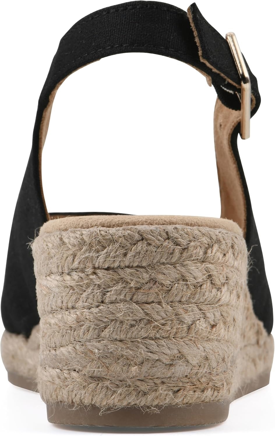image:imageWHITE MOUNTAIN Womens Maize Slingback Espadrille Wedge SandalBlack Fabric
