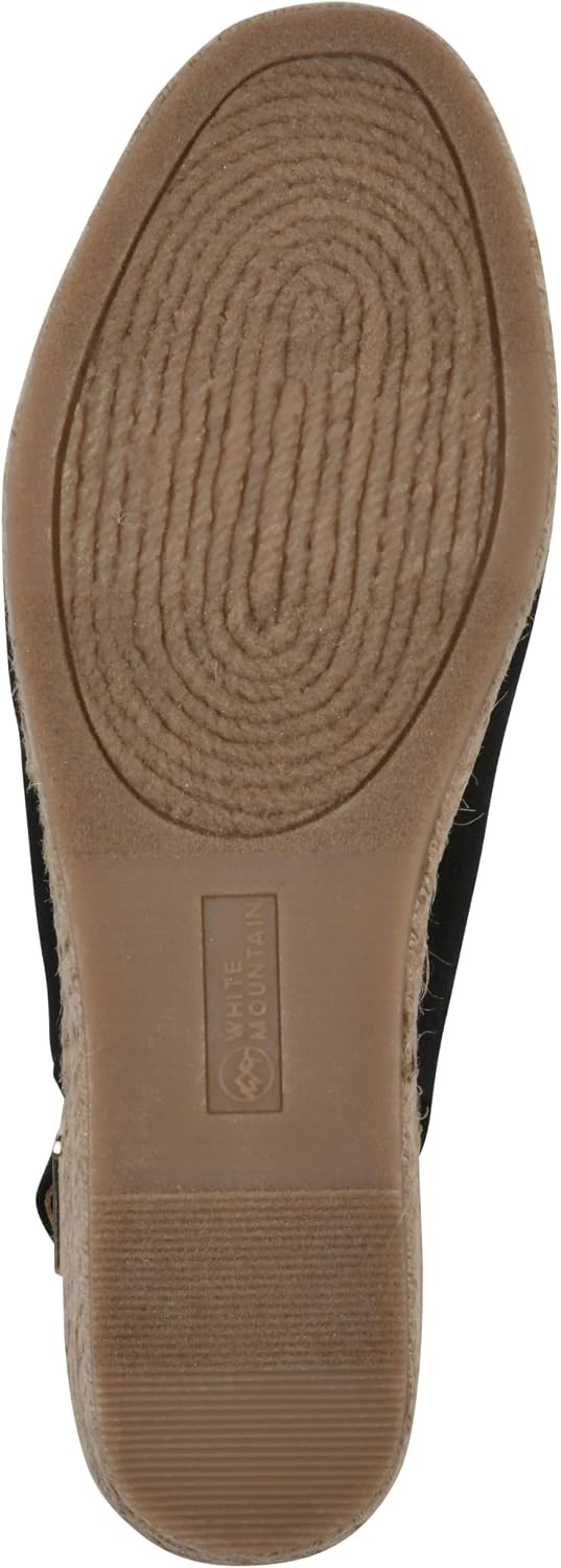 image:imageWHITE MOUNTAIN Womens Maize Slingback Espadrille Wedge SandalBlackFabric