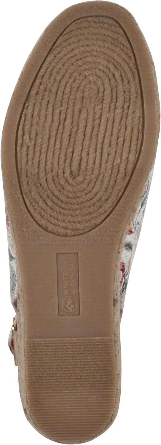 image:imageWHITE MOUNTAIN Womens Maize Slingback Espadrille Wedge SandalBlushFloralFab