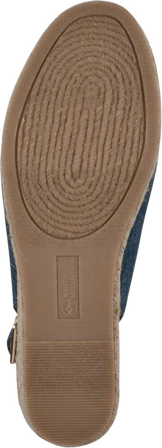image:imageWHITE MOUNTAIN Womens Maize Slingback Espadrille Wedge SandalDkbluedenimFab