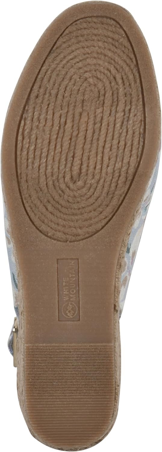 image:imageWHITE MOUNTAIN Womens Maize Slingback Espadrille Wedge SandalLtblueFloralFab
