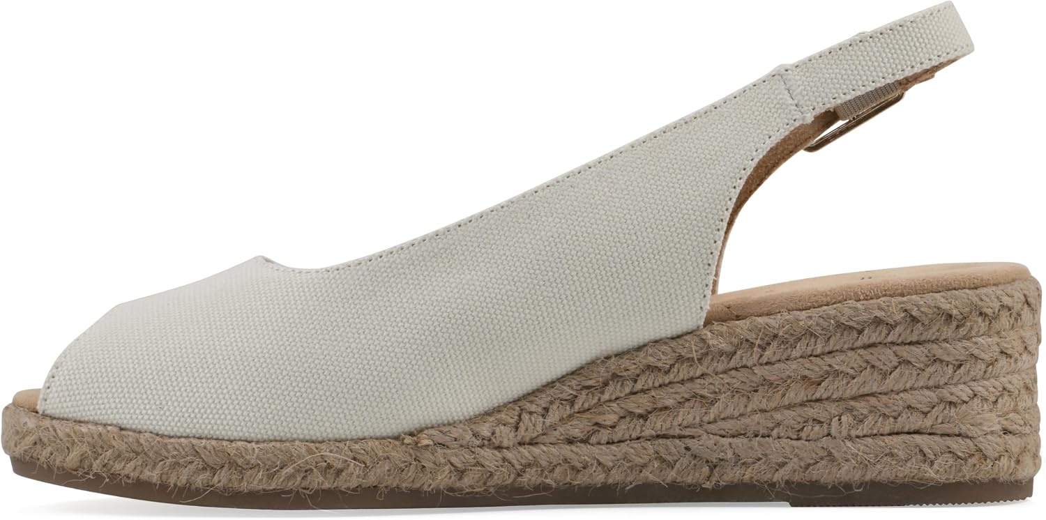 image:imageWHITE MOUNTAIN Womens Maize Slingback Espadrille Wedge SandalNaturalFabric