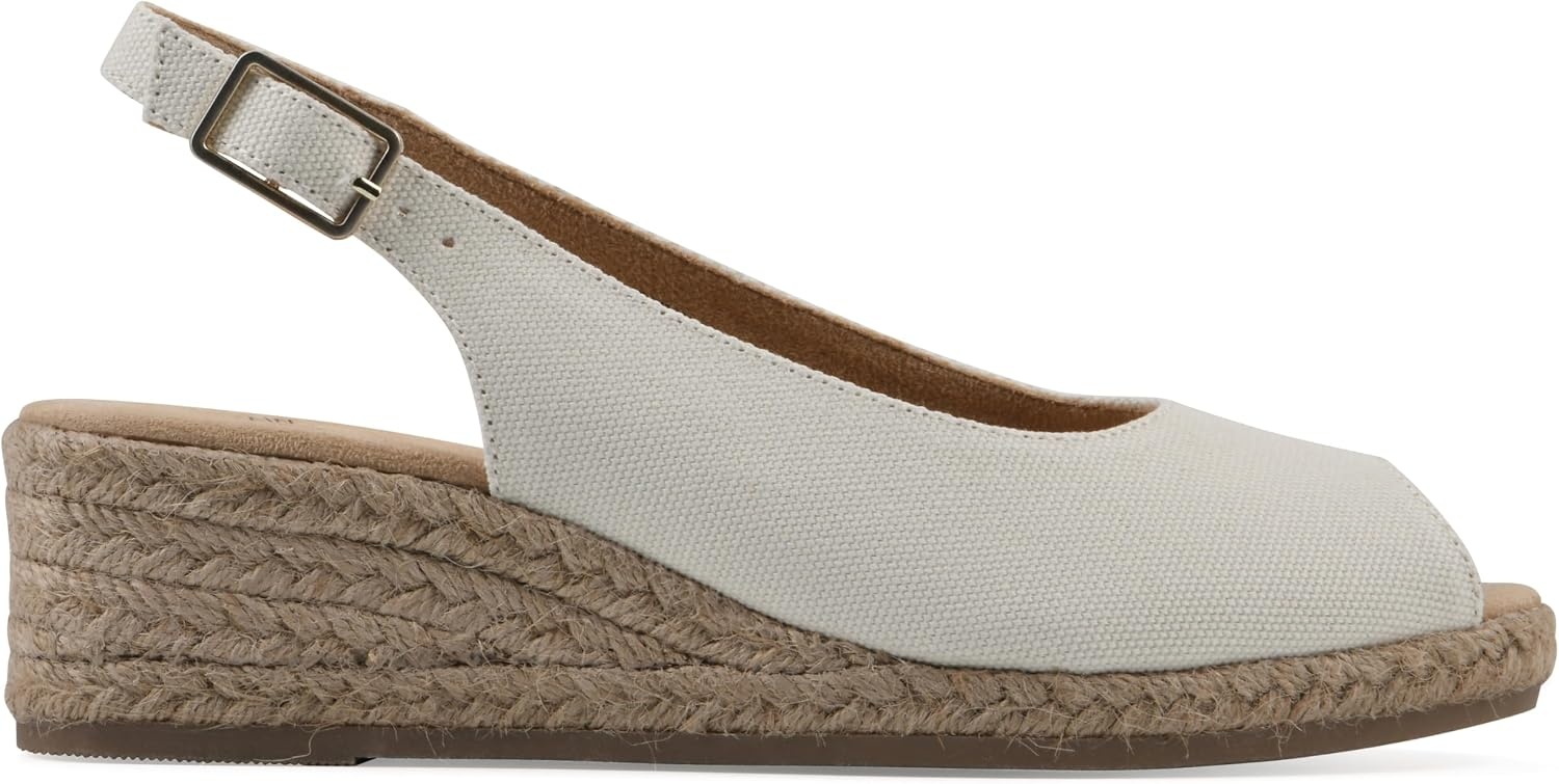 image:imageWHITE MOUNTAIN Womens Maize Slingback Espadrille Wedge SandalNaturalFabric