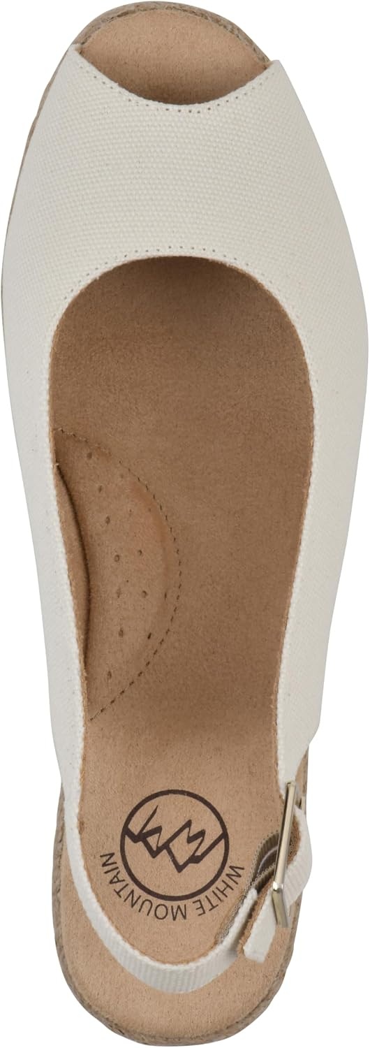 image:imageWHITE MOUNTAIN Womens Maize Slingback Espadrille Wedge SandalNaturalFabric