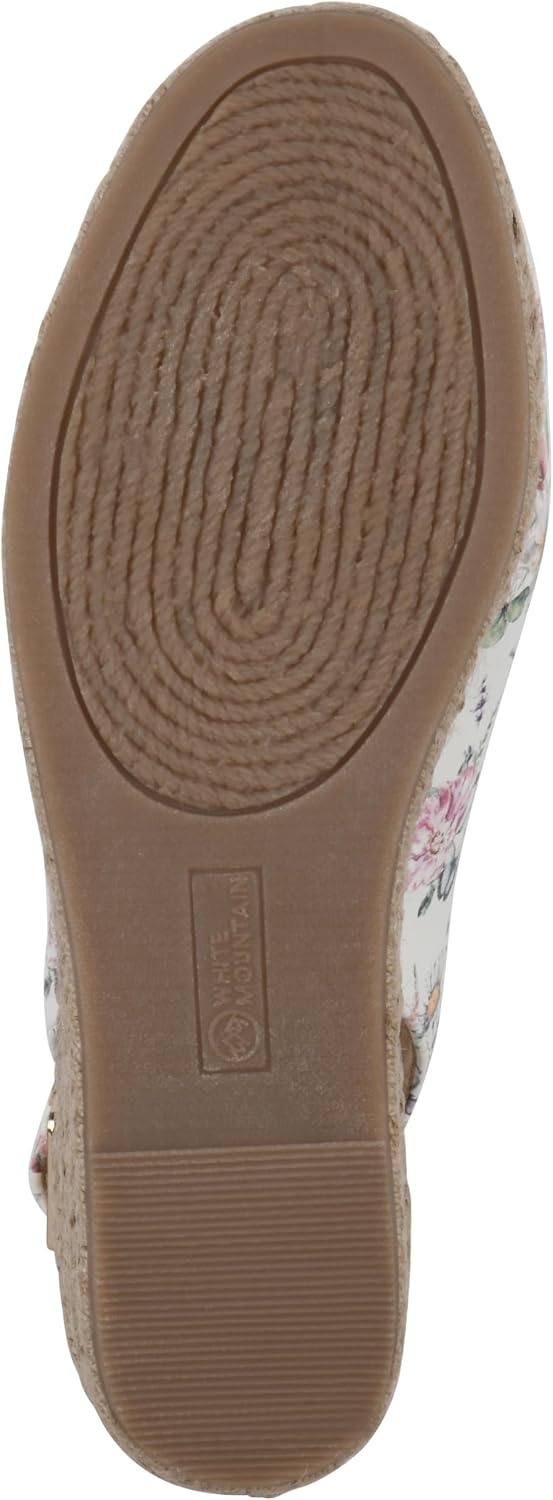 image:imageWHITE MOUNTAIN Womens Maize Slingback Espadrille Wedge SandalWhite Butterfly Multi