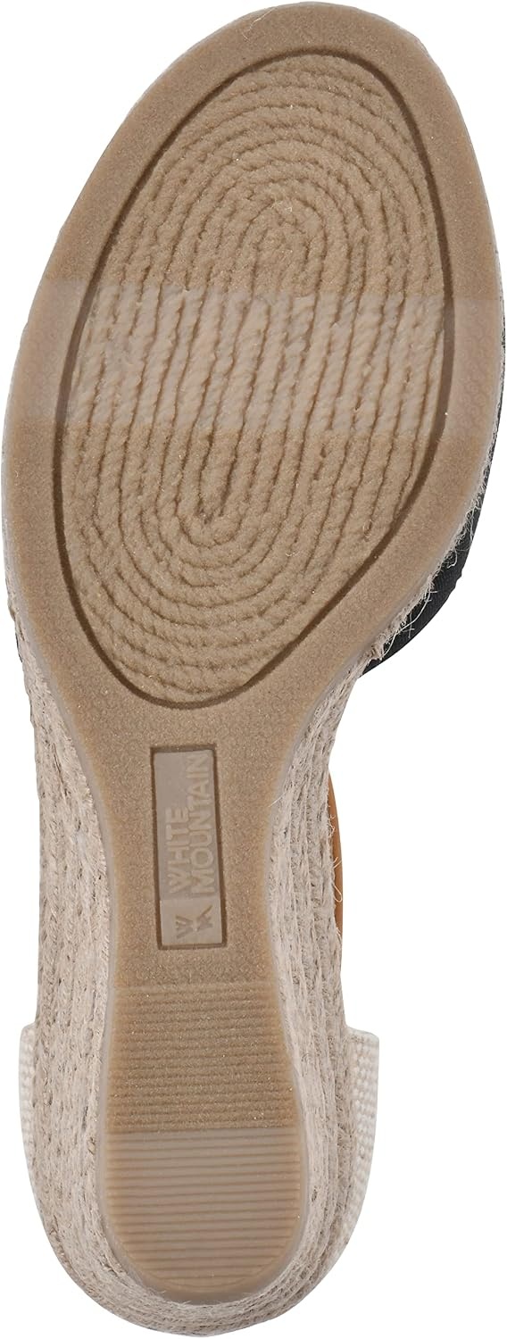 image:imageWHITE MOUNTAIN Womens Mamba Espadrille Wedge SandalBlackFabric