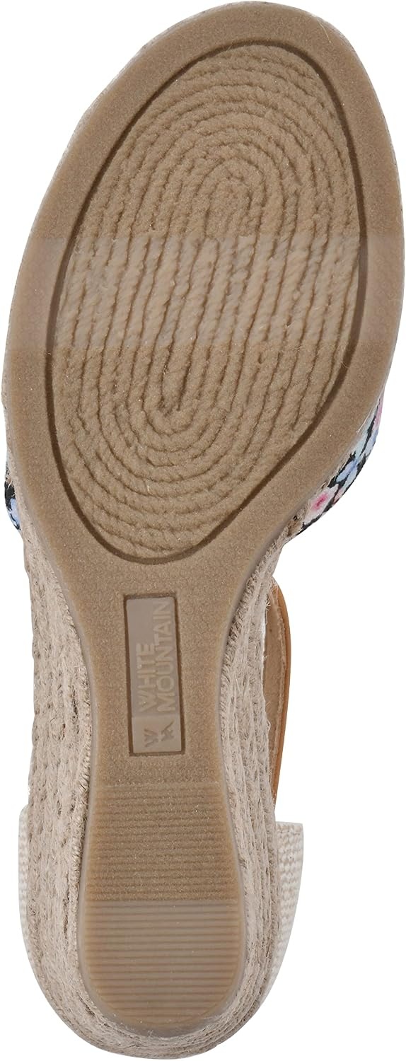 image:imageWHITE MOUNTAIN Womens Mamba Espadrille Wedge SandalBlackFloralFabric