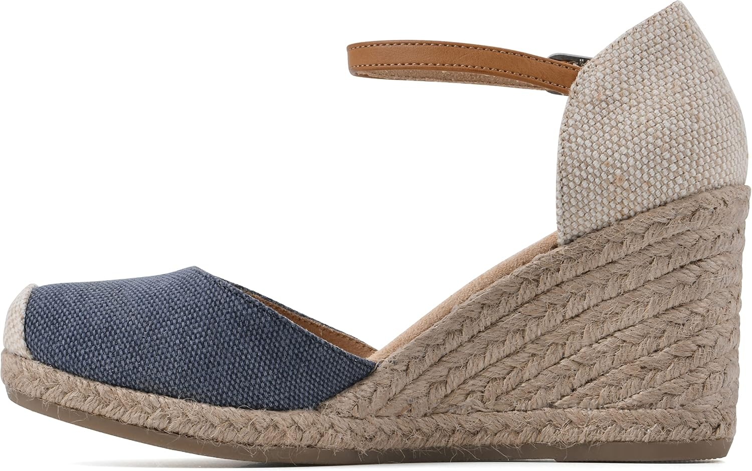 image:imageWHITE MOUNTAIN Womens Mamba Espadrille Wedge SandalDenimblueFab