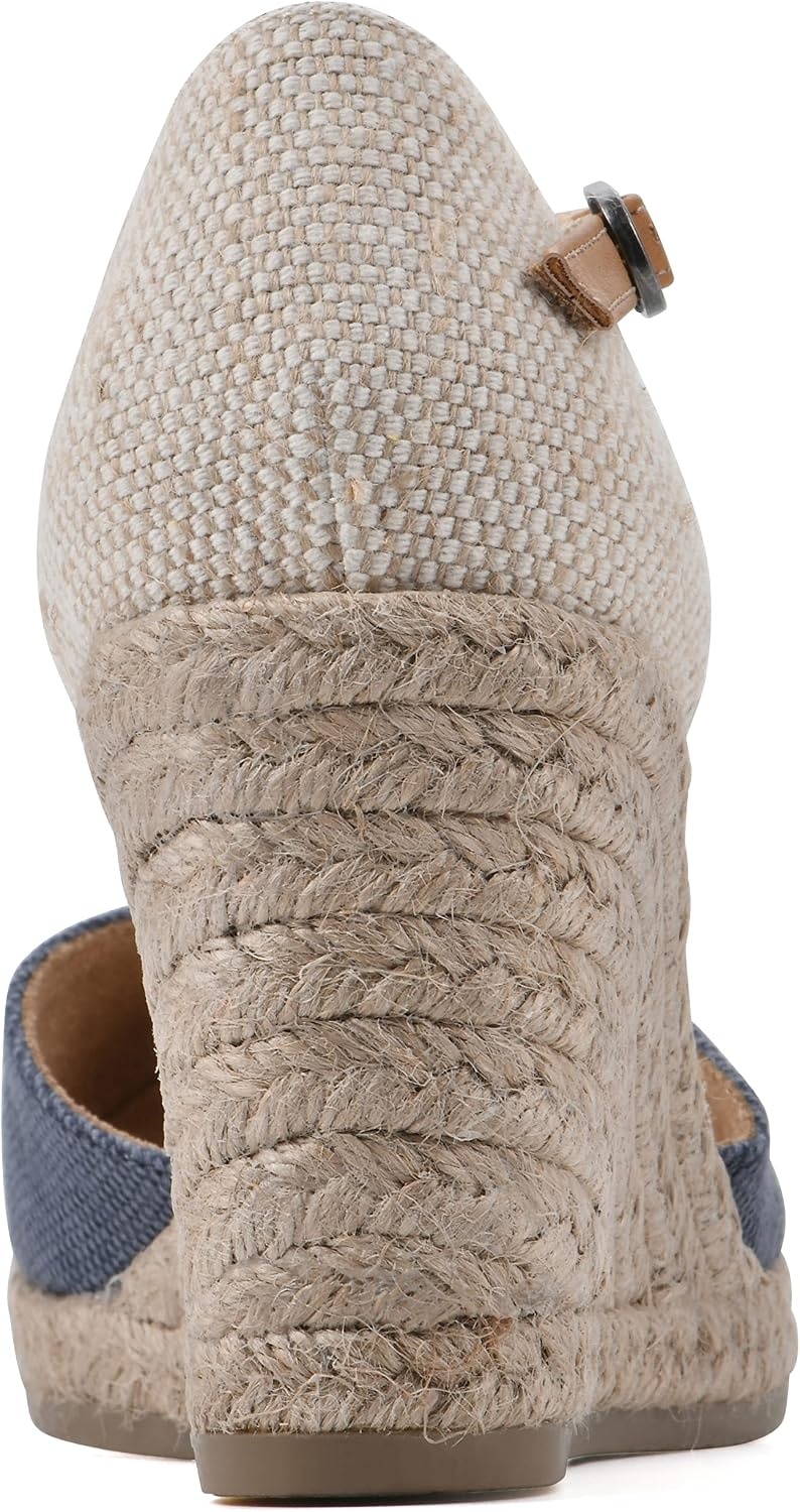 image:imageWHITE MOUNTAIN Womens Mamba Espadrille Wedge SandalDenimblueFab