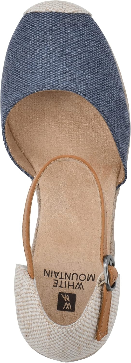 image:imageWHITE MOUNTAIN Womens Mamba Espadrille Wedge SandalDenimblueFab