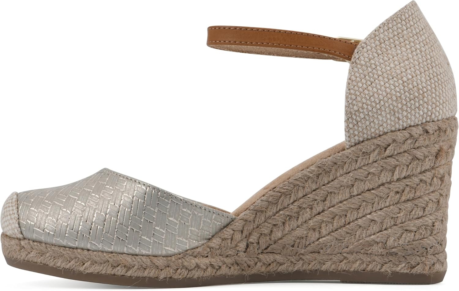 image:imageWHITE MOUNTAIN Womens Mamba Espadrille Wedge SandalGoldMetallicSmooth