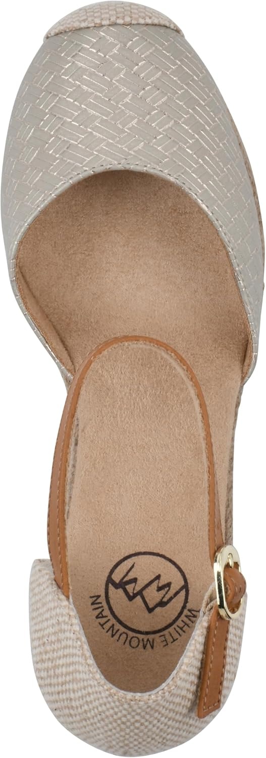 image:imageWHITE MOUNTAIN Womens Mamba Espadrille Wedge SandalGoldMetallicSmooth