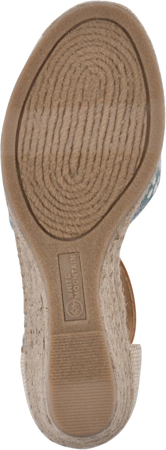 image:imageWHITE MOUNTAIN Womens Mamba Espadrille Wedge SandalLtblueFloralDenim