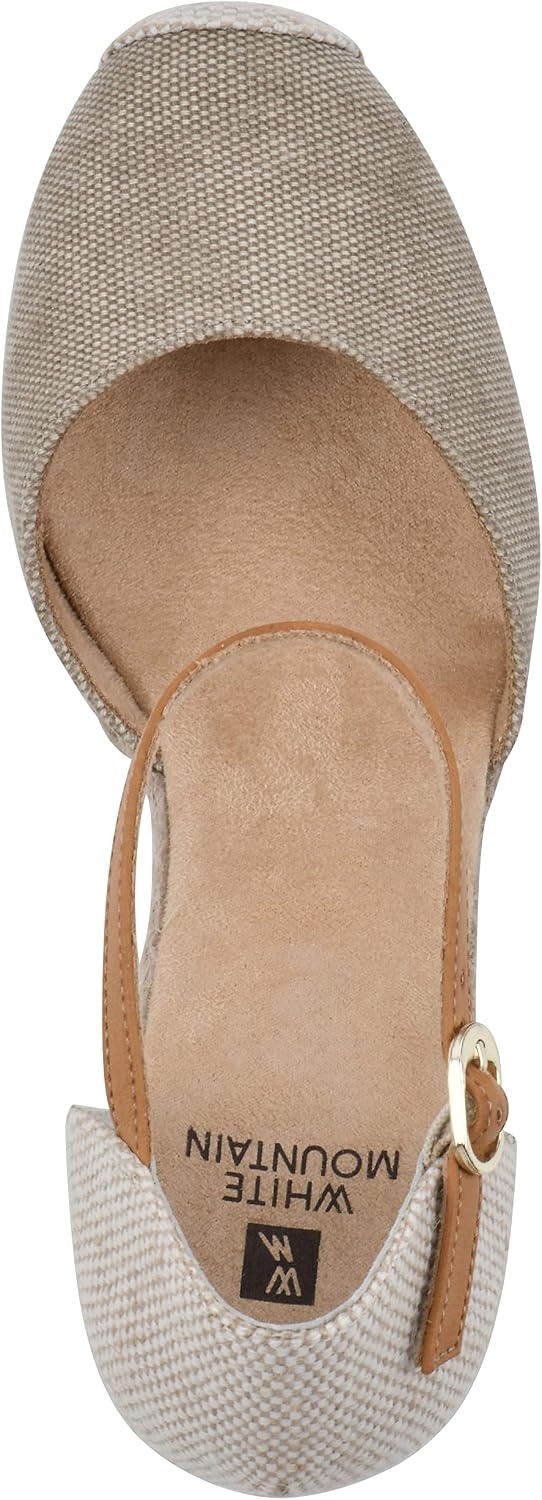 image:imageWHITE MOUNTAIN Womens Mamba Espadrille Wedge SandalLttaupeCanvas