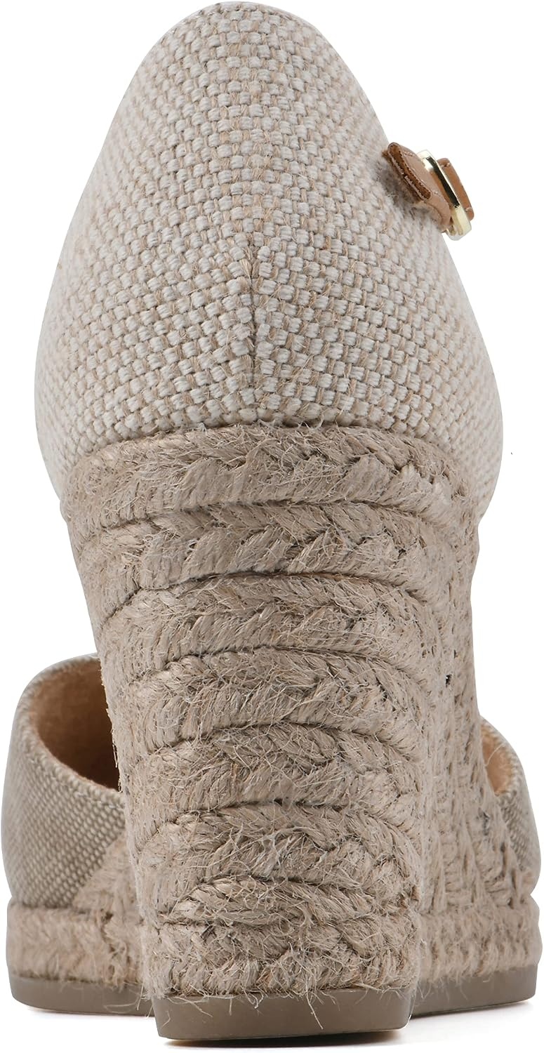image:imageWHITE MOUNTAIN Womens Mamba Espadrille Wedge SandalLttaupeCanvas