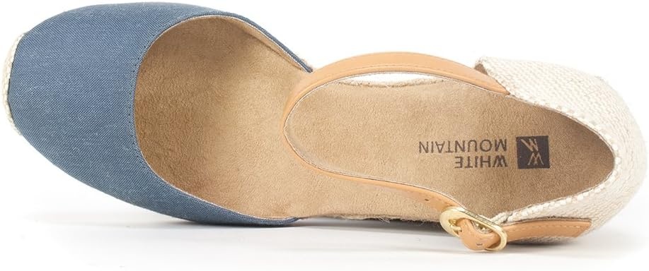 image:imageWHITE MOUNTAIN Womens Mamba Espadrille Wedge SandalMamba NavyWhite