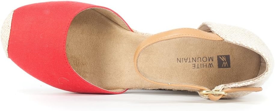 image:imageWHITE MOUNTAIN Womens Mamba Espadrille Wedge SandalMamba RedWhite
