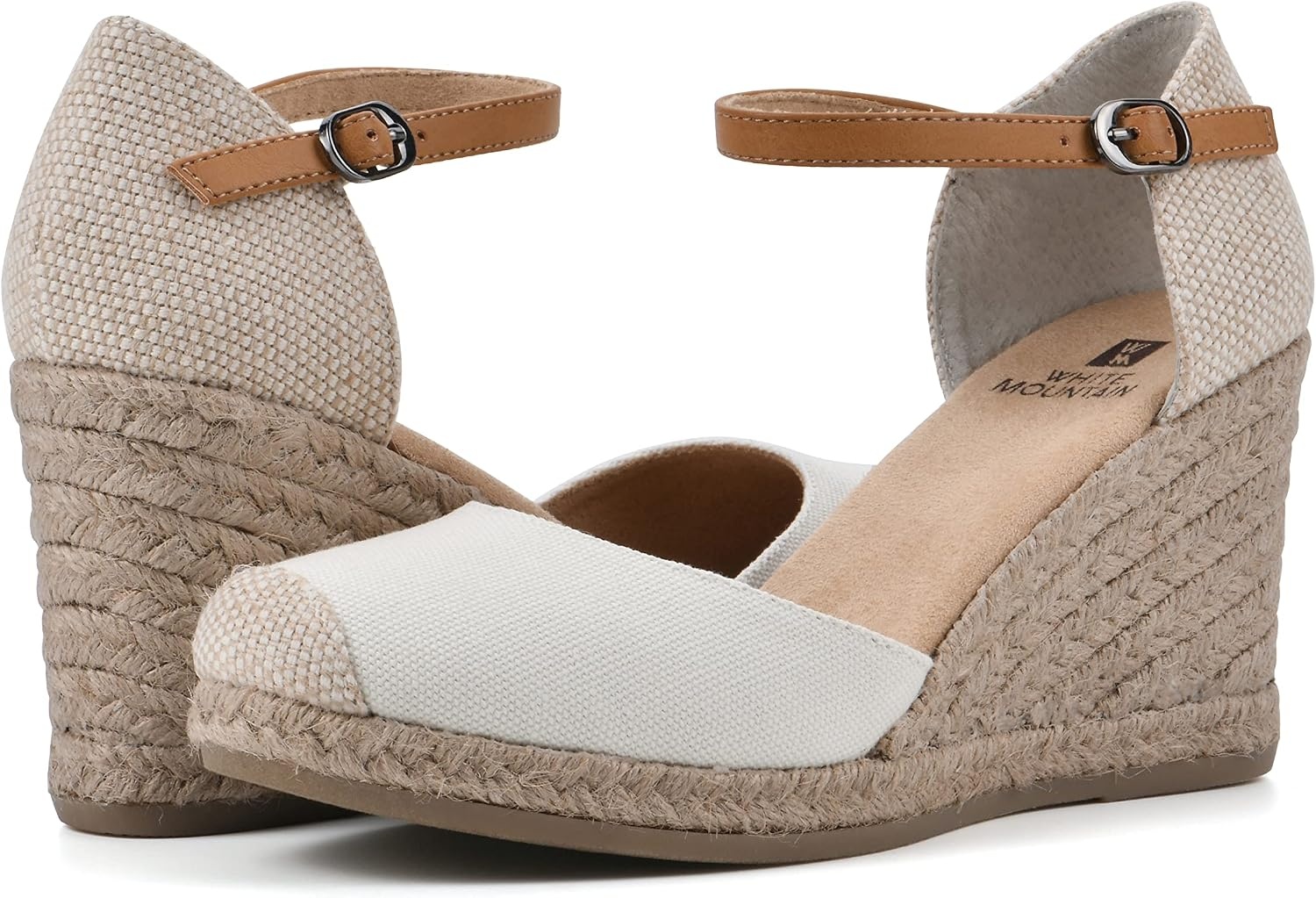 image:imageWHITE MOUNTAIN Womens Mamba Espadrille Wedge SandalNaturalFabric