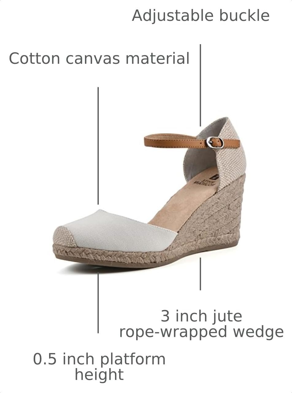 image:imageWHITE MOUNTAIN Womens Mamba Espadrille Wedge SandalNaturalFabric