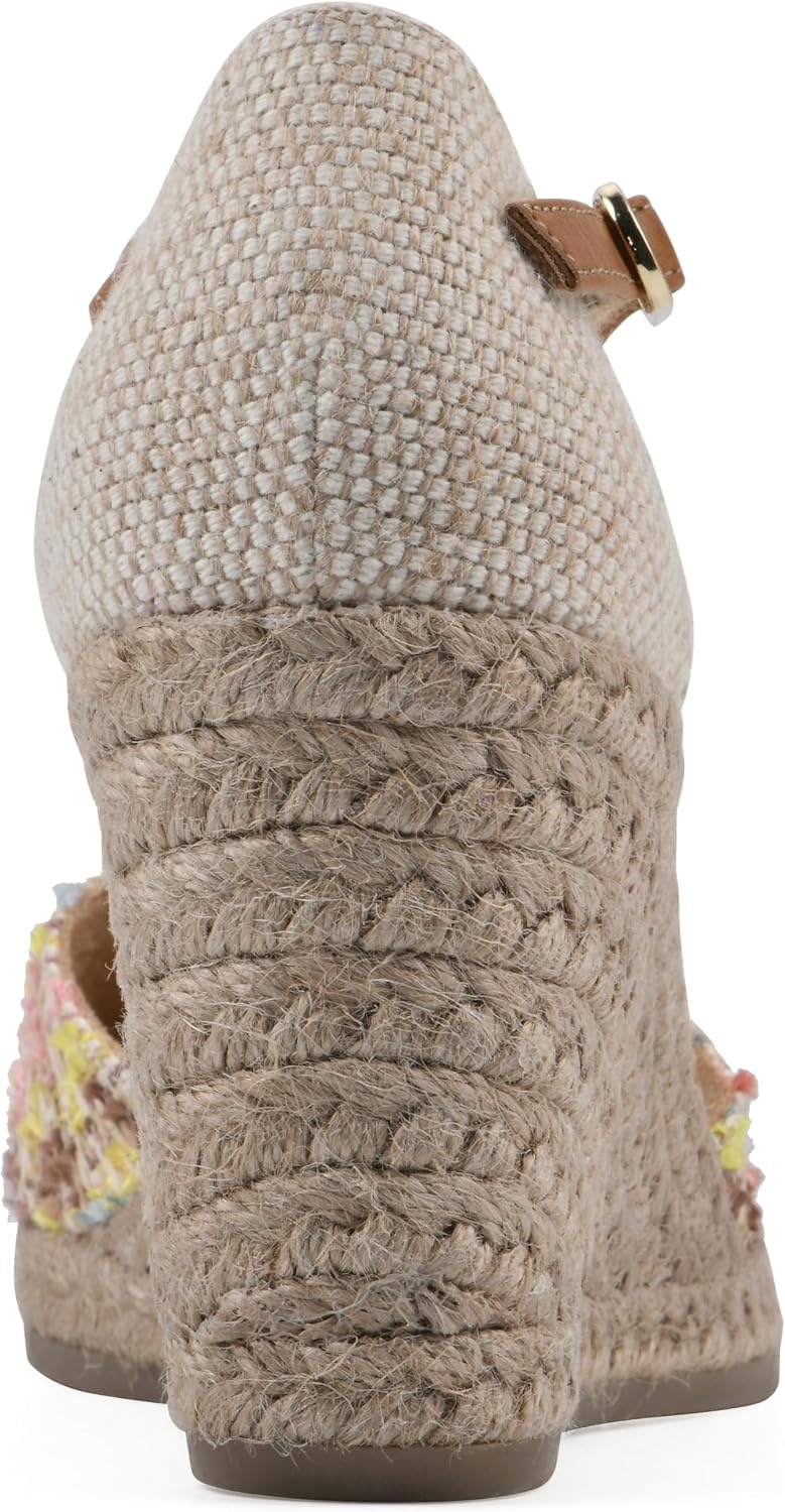 image:imageWHITE MOUNTAIN Womens Mamba Espadrille Wedge SandalNaturalMultiFabric