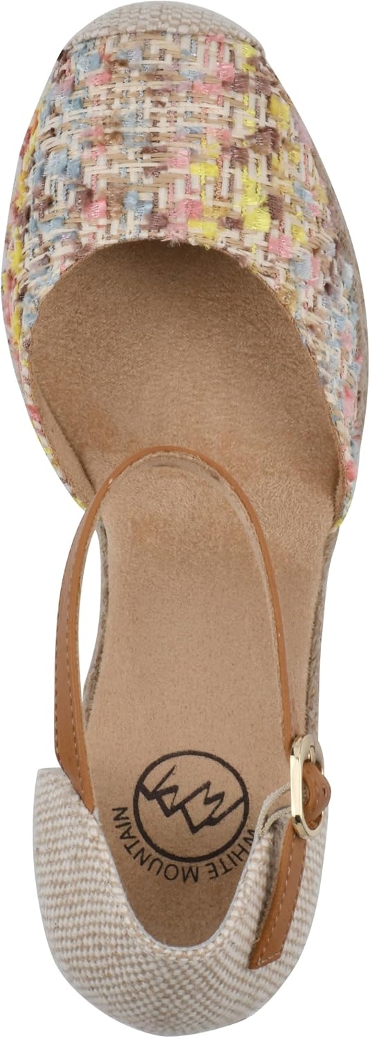 image:imageWHITE MOUNTAIN Womens Mamba Espadrille Wedge SandalNaturalMultiFabric