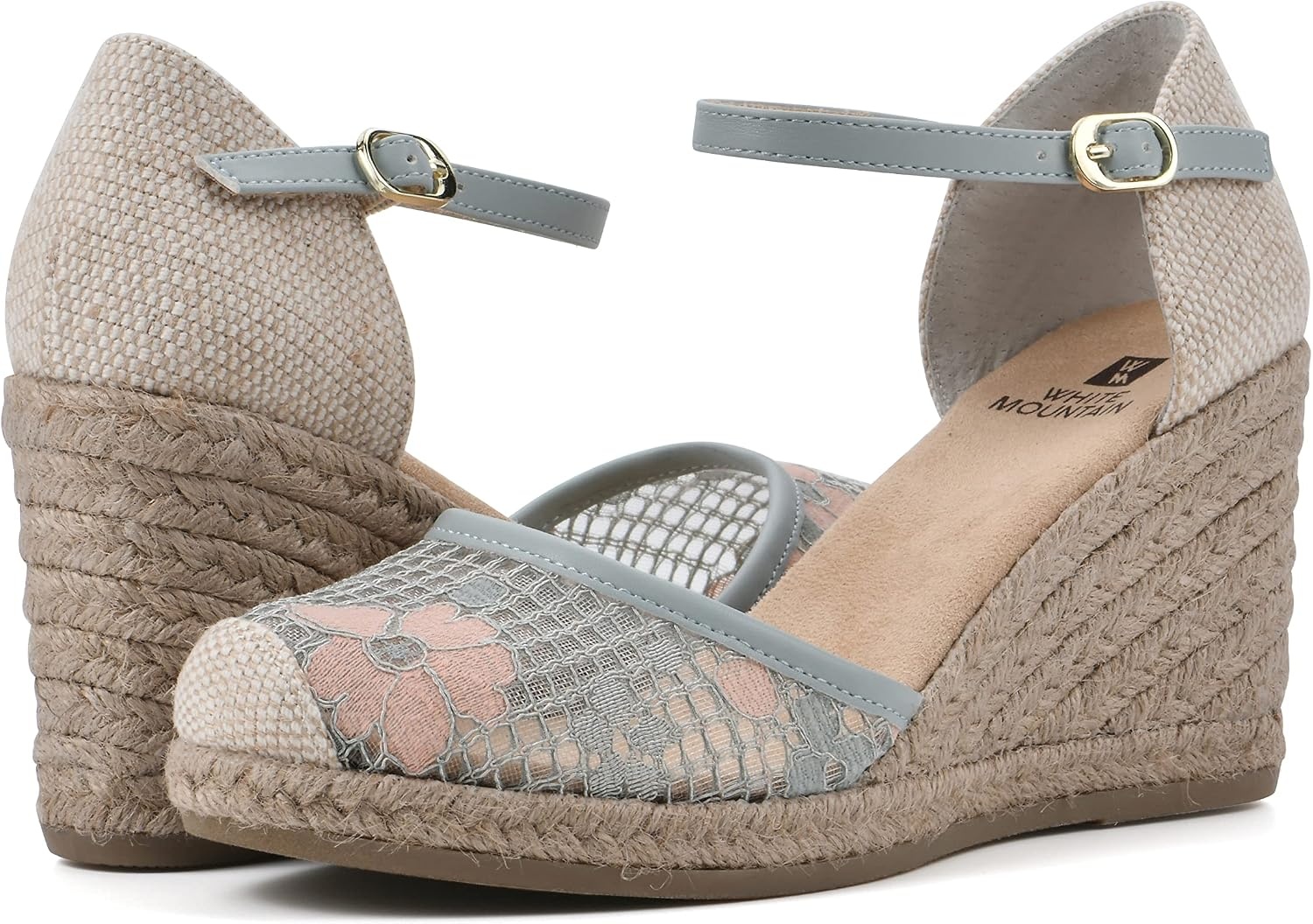 image:imageWHITE MOUNTAIN Womens Mamba Espadrille Wedge SandalSageMeshFabric