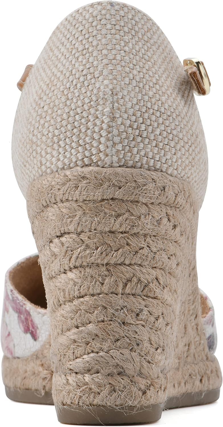 image:imageWHITE MOUNTAIN Womens Mamba Espadrille Wedge SandalWhiteFloralSmooth