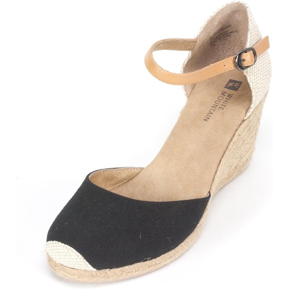 image:imageWHITE MOUNTAIN Womens Mamba Espadrille Wedge SandalBlack