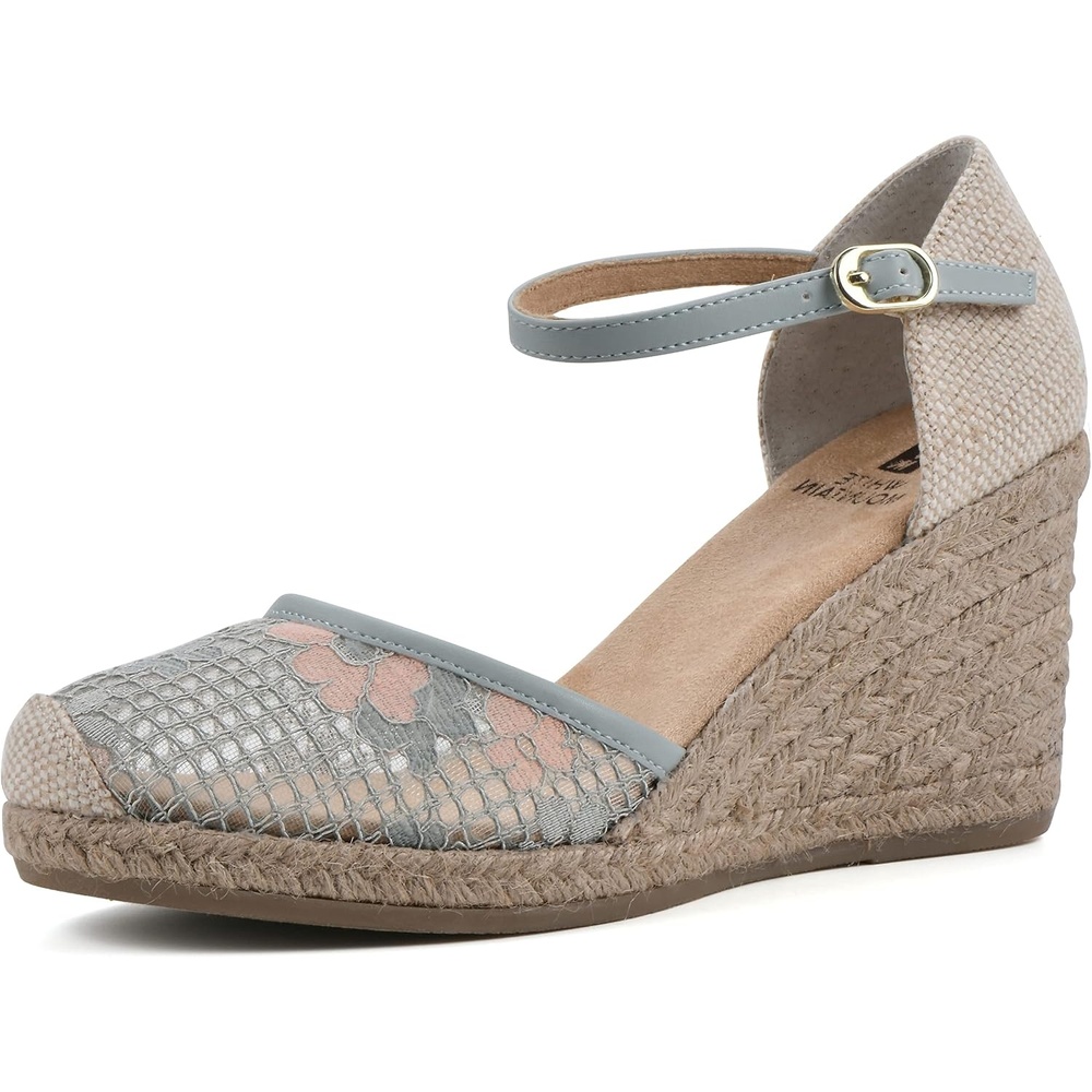 image:imageWHITE MOUNTAIN Womens Mamba Espadrille Wedge SandalSageMeshFabric