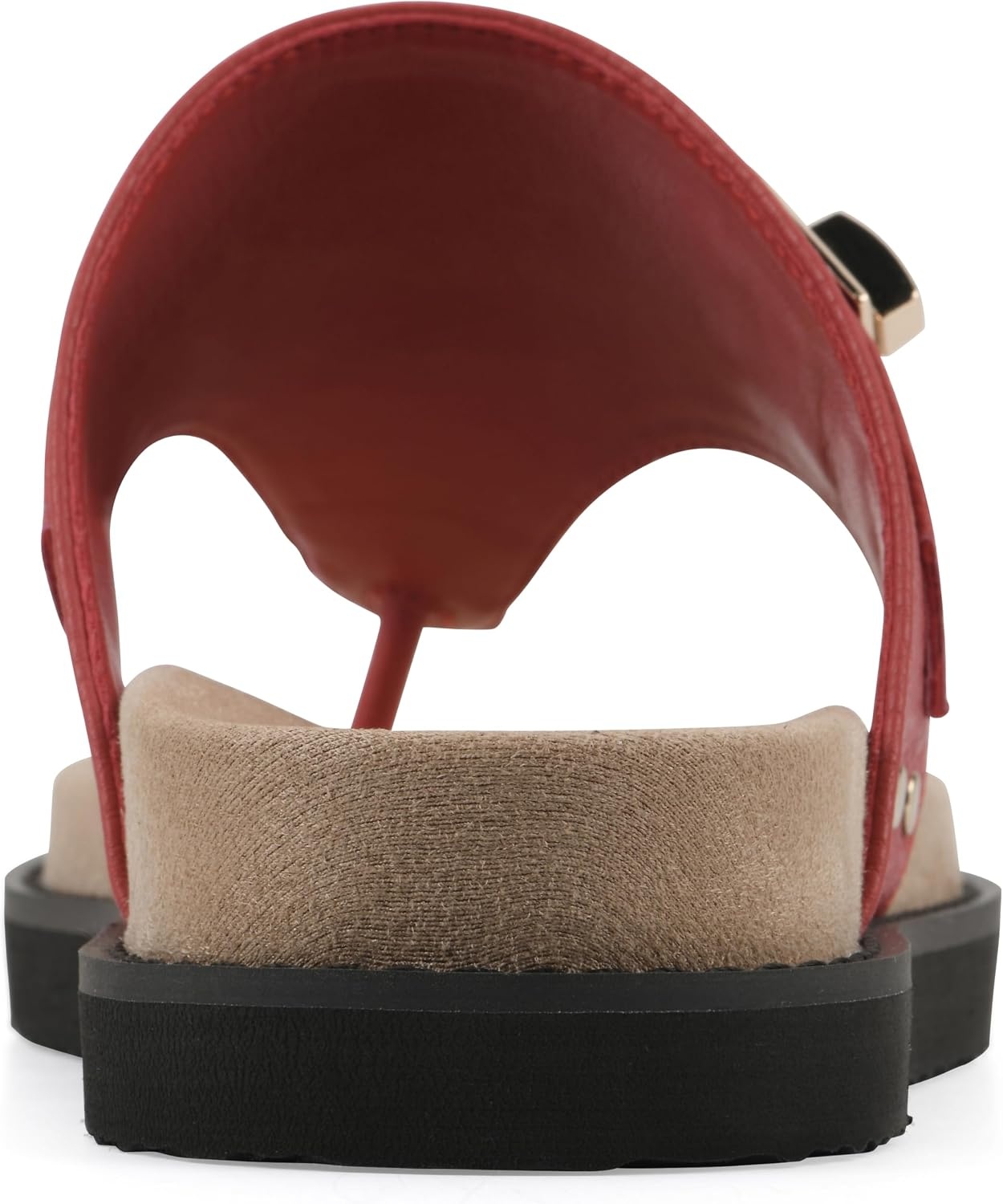 image:imageWhite Mountain Womens Malabar Thong Footbed SandalRed Smooth