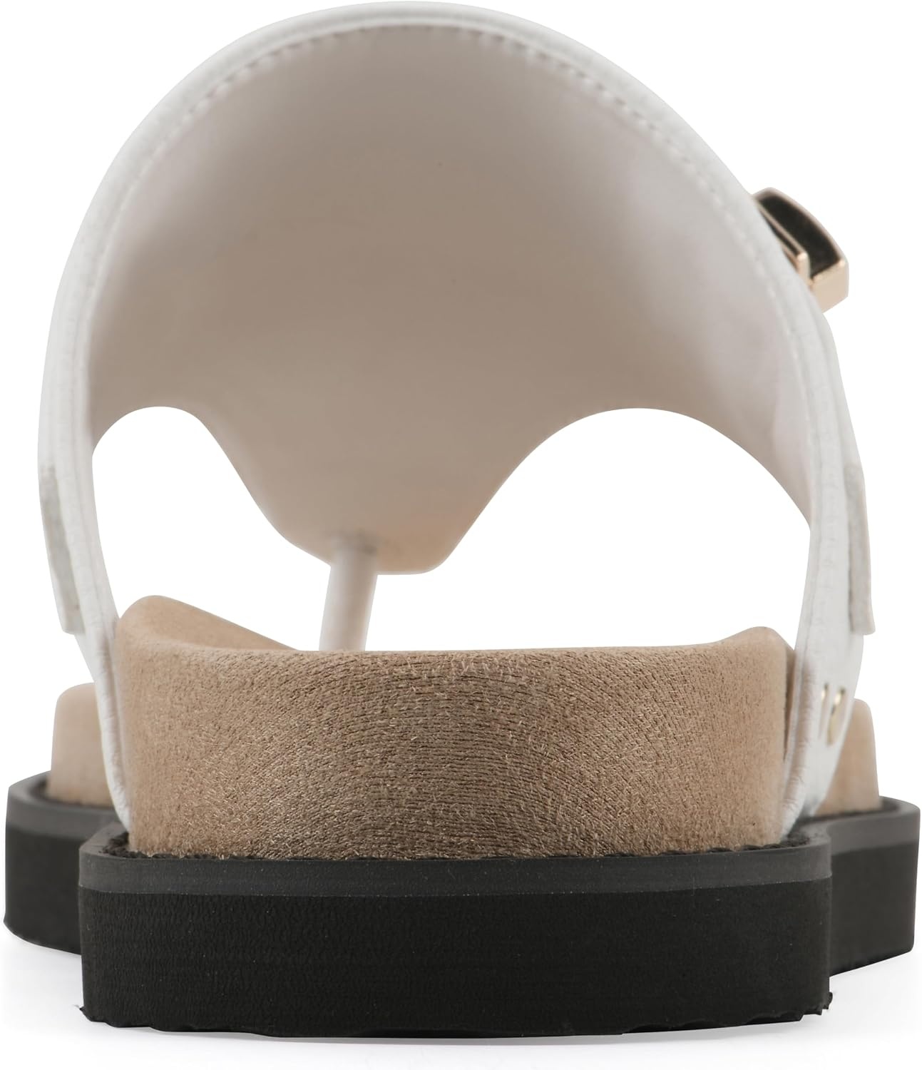 image:imageWhite Mountain Womens Malabar Thong Footbed SandalWhite Smooth